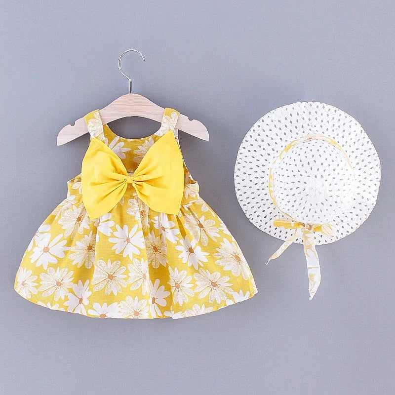 (Girls 0-3 Years Old) Summer New Girls Dress Floral Print Little Fresh Everyday