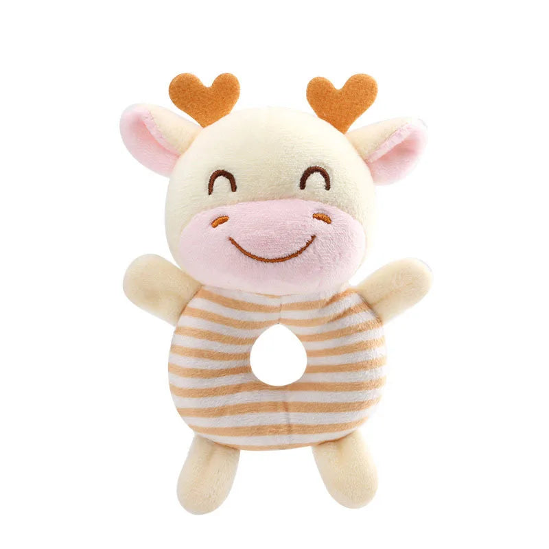 New Baby Rattle Toys Cartoon Animals Plush Infant Hand Ring Bed Toys for Newborn 0-24 Months
