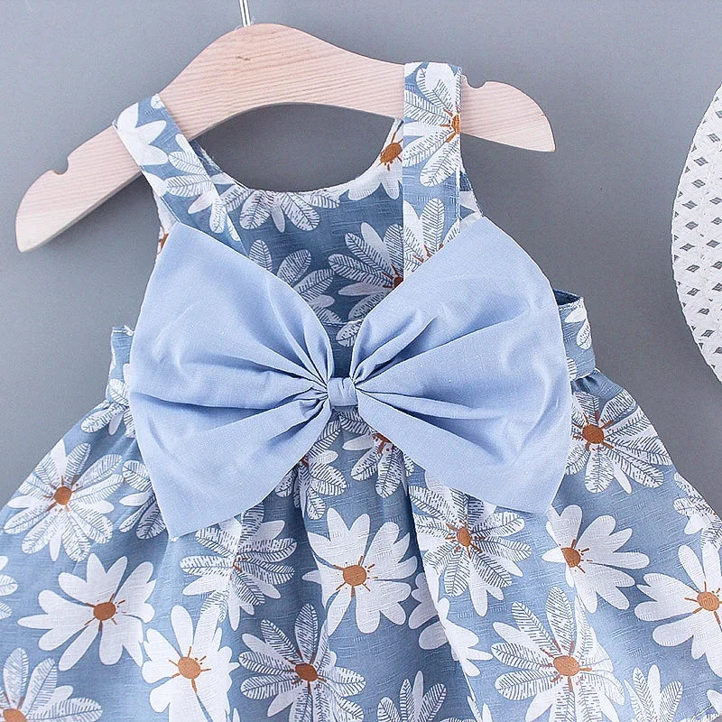 (Girls 0-3 Years Old) Summer New Girls Dress Floral Print Little Fresh Everyday